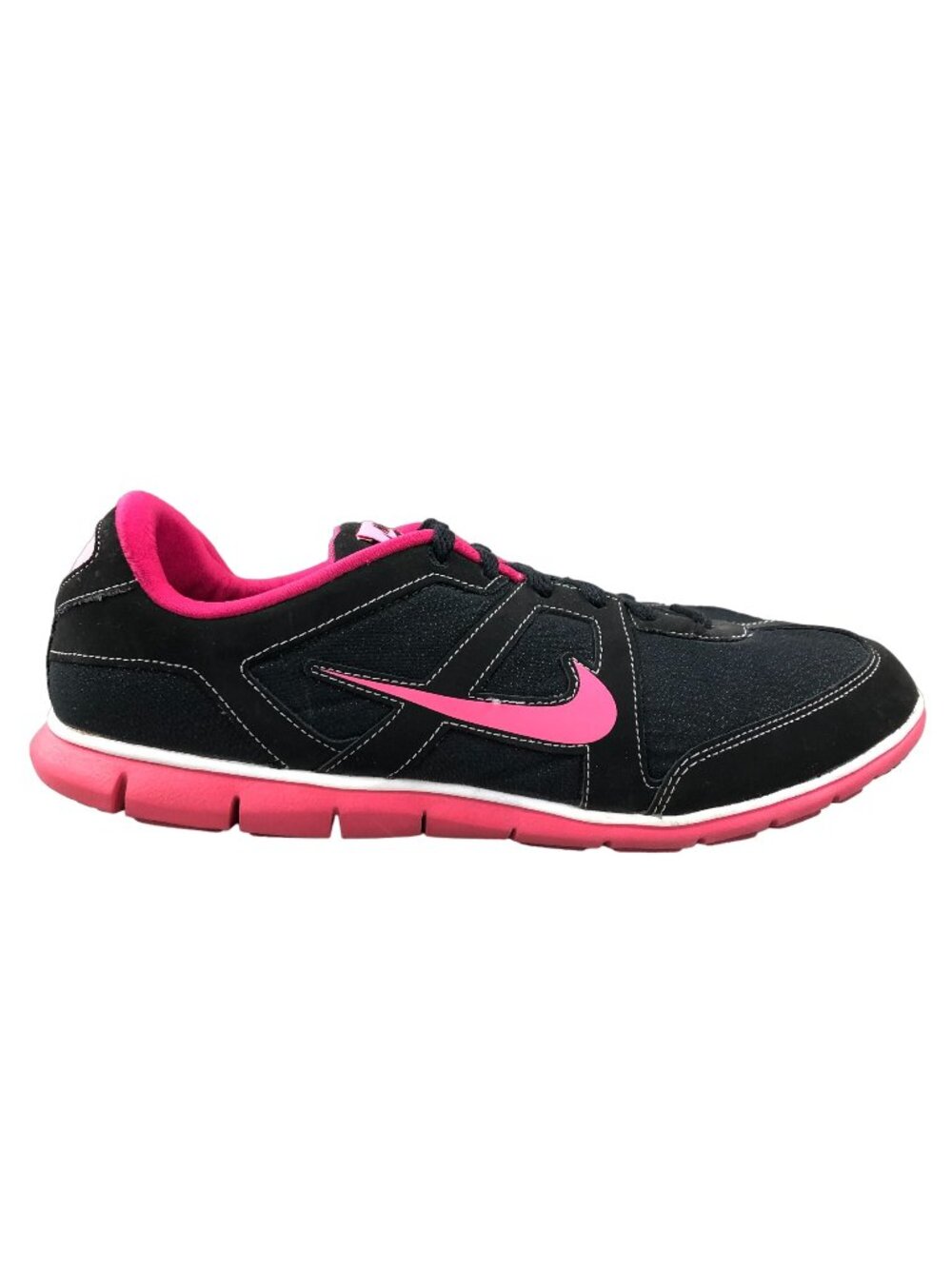 Nike Women's Size 10 Oceania Black Pink Lace-Up Running Sneakers 443937-060